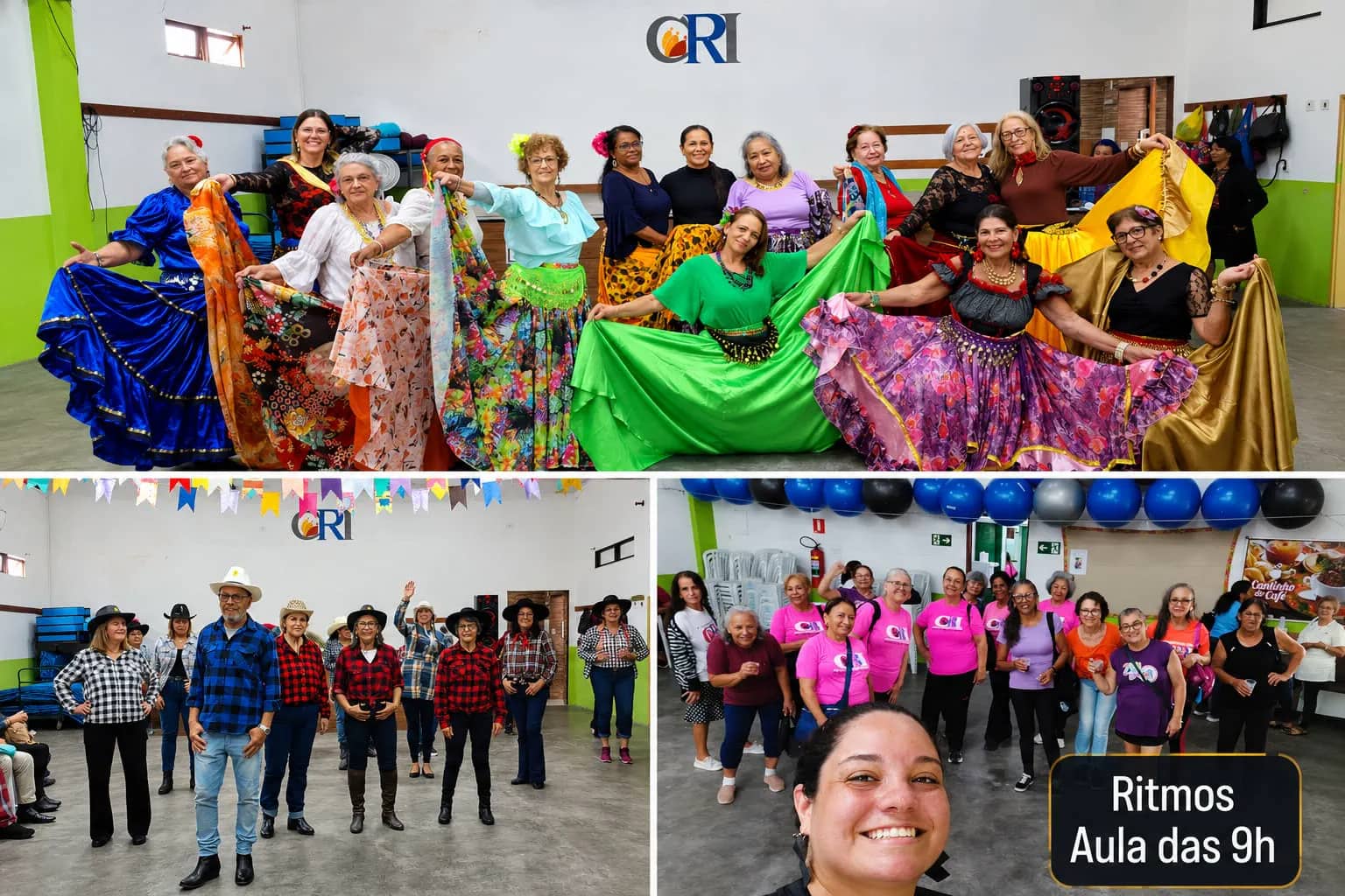Participantes do CRI reunidos em uma atividade musical