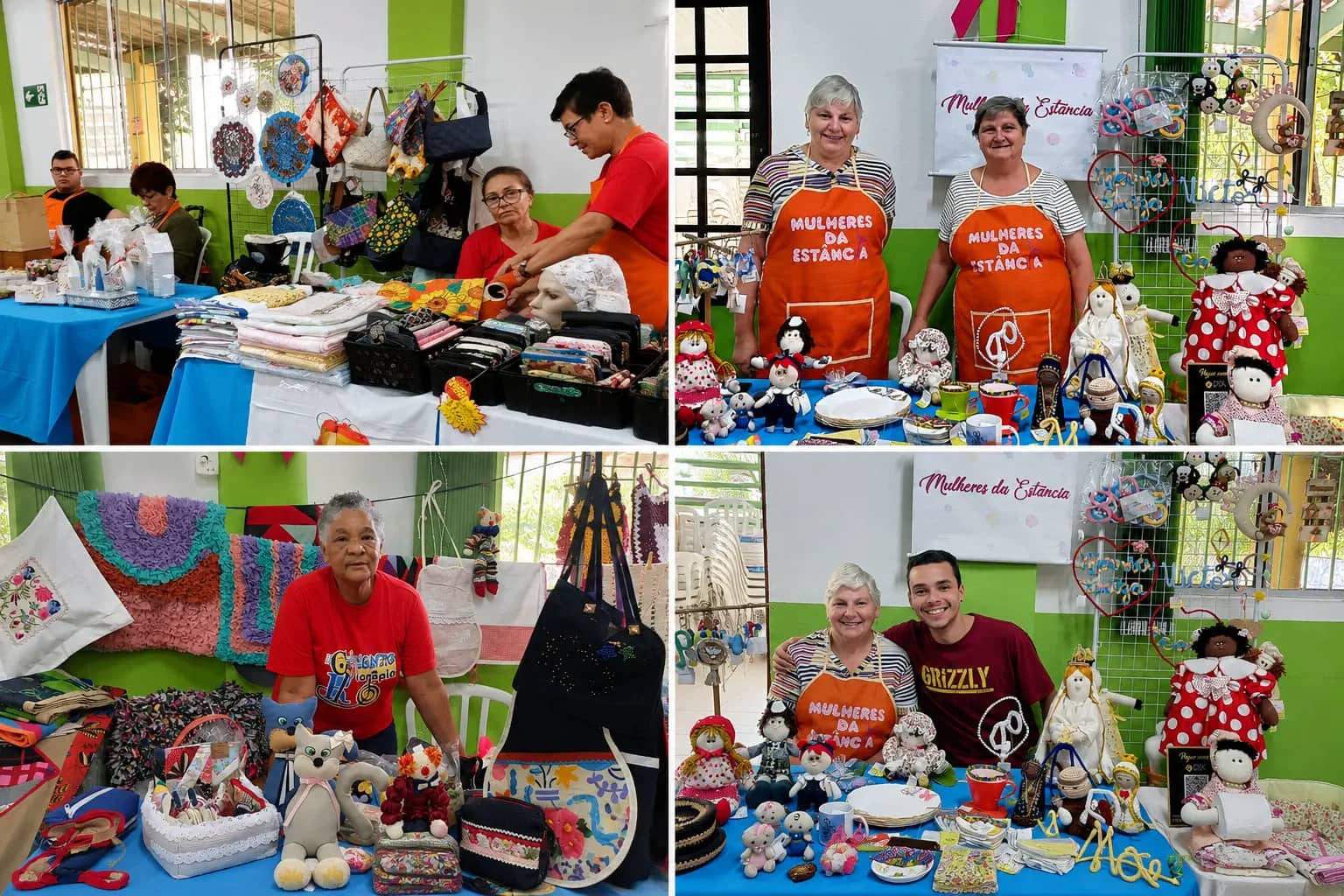 Feira com produtos artesanais confeccionados no CRI